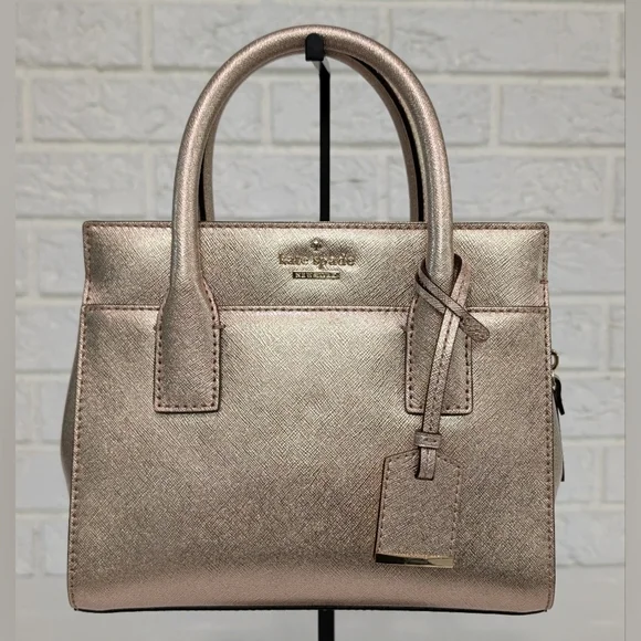 NWT Set Kate Spade Cameron Street Mini Candace Bag & Stacy Wallet Rose Gold NEW - Picture 3 of 16